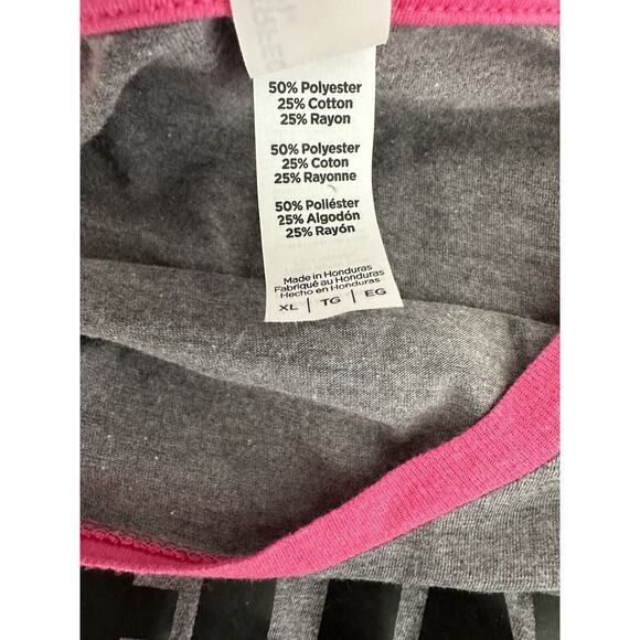 The Office Dunder Mifflin Women’s 3/4 Sleeve Logo Raglan T-shirt Pink Gray XL - Picture 7 of 7